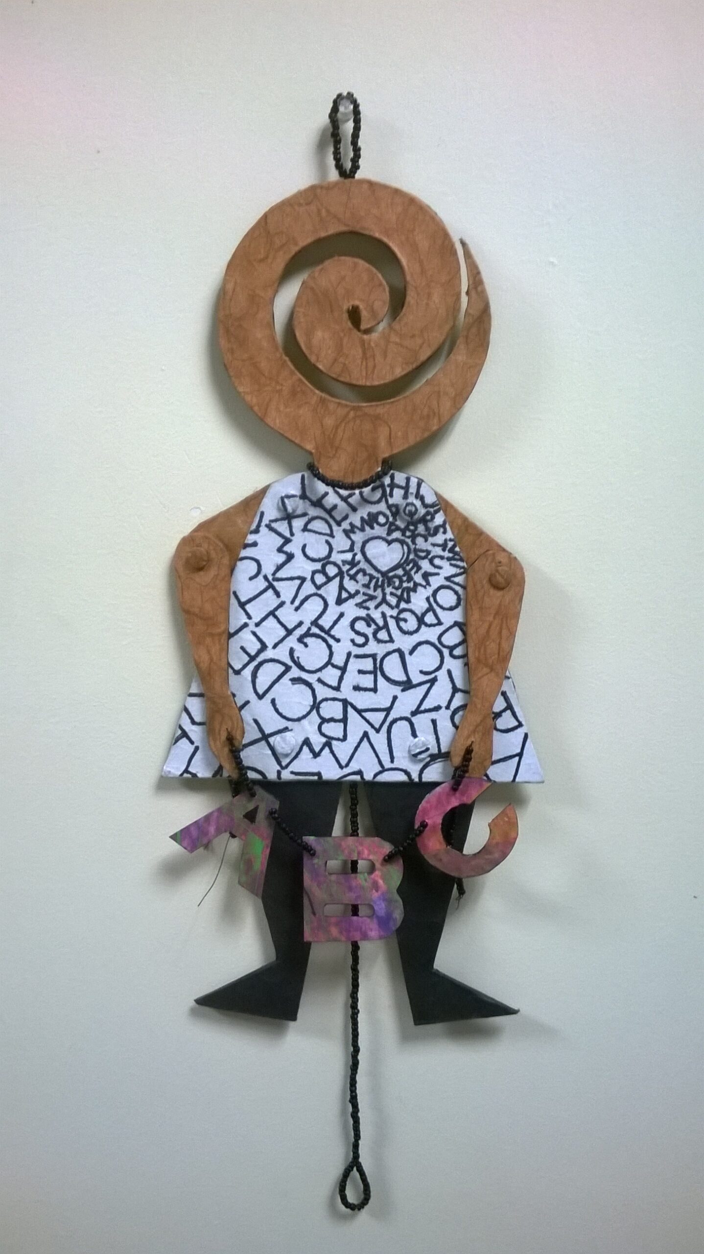 Alphabet jumping doll